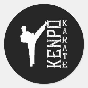 Sticker Rond Kenpo Karate Japon Entraîneur de combat de défense