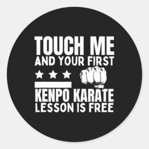 Sticker Rond Kenpo Karate Leçon Pour Coach Gratuit Amusant Amér