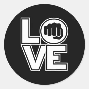 Sticker Rond Kenpo Karate Love Funny Fier American Kenpo