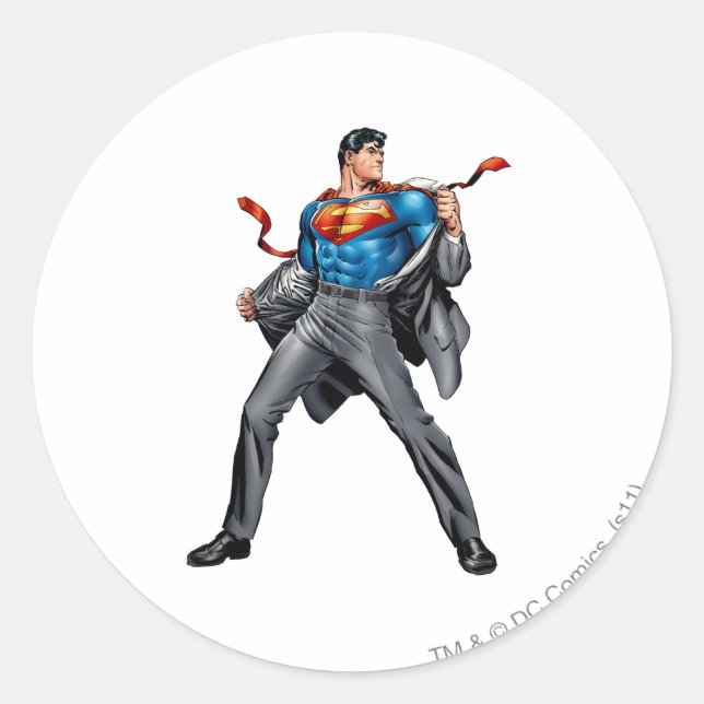 Sticker Rond Kent change en Superman (Devant)