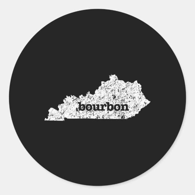Sticker Rond Kentucky Bourbon Love Home State Blue (Devant)