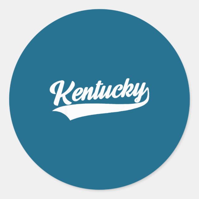 Sticker Rond Kentucky - conception Rétro - Classique  (Devant)