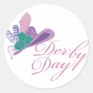 Sticker Rond Kentucky Derby Ladies Casquette Derby Day
