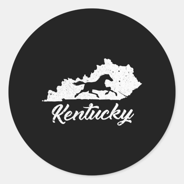 Sticker Rond Kentucky Horse Park I Carte State Horse Racing (Devant)