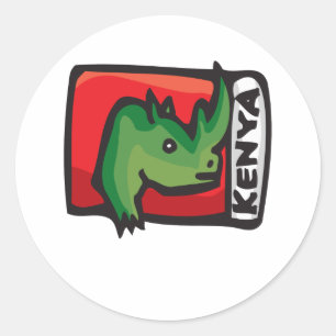 Sticker Rond Kenya Design