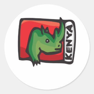 Sticker Rond Kenya Design