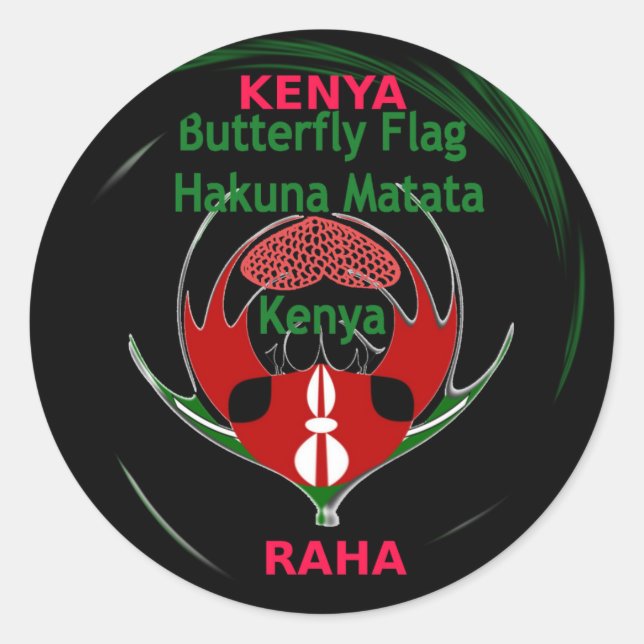 Sticker Rond Kenya Raha Hakuna Matata.jpg (Devant)