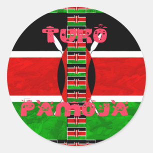 Sticker Rond Kenya Tuko Pamoja