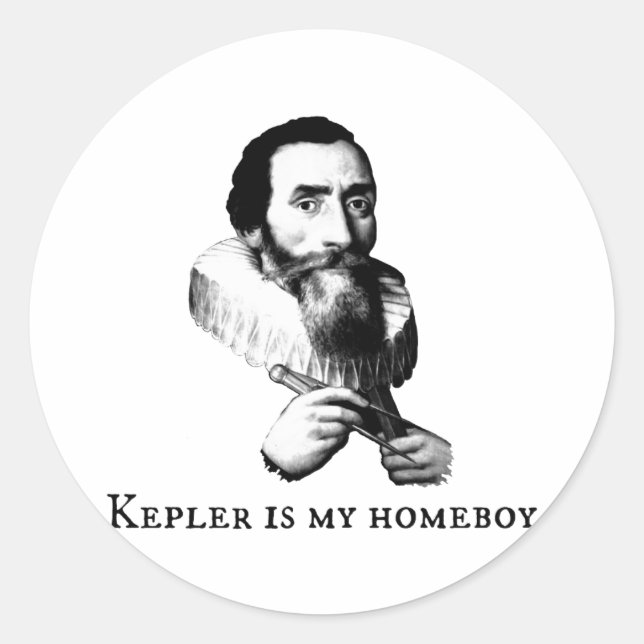 Sticker Rond Kepler est mon garçon (Devant)