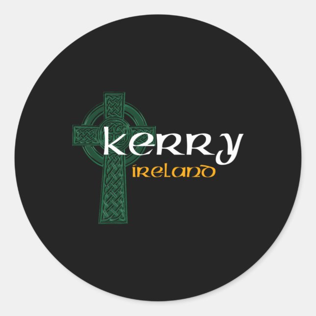 Sticker Rond Kerry Irlande County Crest (Devant)