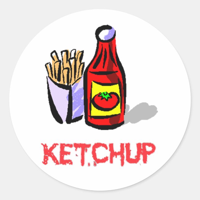 Sticker Rond ketchup (Devant)