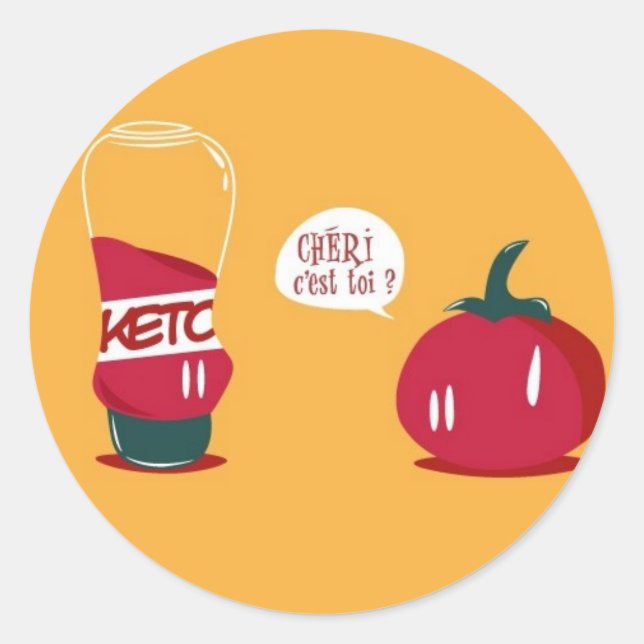 Sticker Rond Ketchup (Devant)