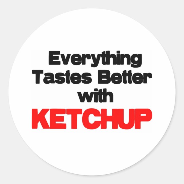 STICKER ROND KETCHUP LOVER (Devant)