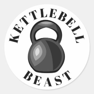 Sticker Rond Kettlebell Beast. Kettlebell Lover