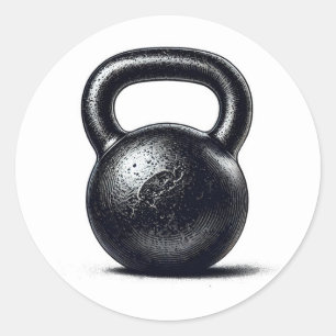 Sticker Rond Kettlebell Fitness Formation personnelle