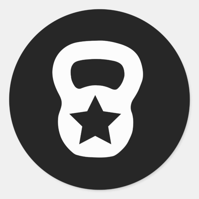 Sticker Rond Kettlebell Star (Devant)