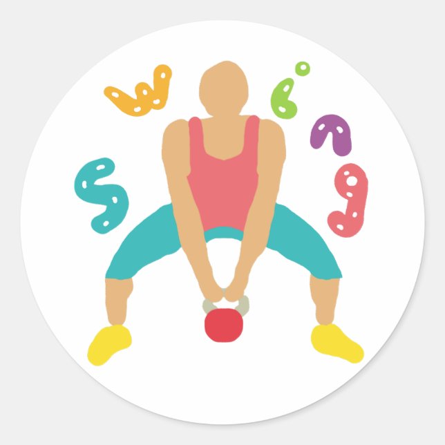 Sticker Rond Kettlebells (Devant)