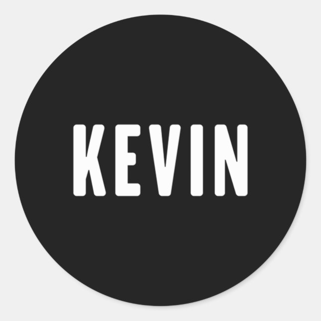 Sticker Rond Kevin Prénom Kevin (Devant)