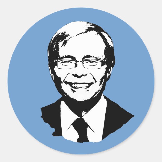 Sticker Rond Kevin Rudd (Devant)