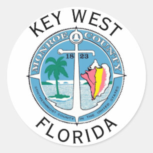 Sticker Rond Key West - Florida Keys