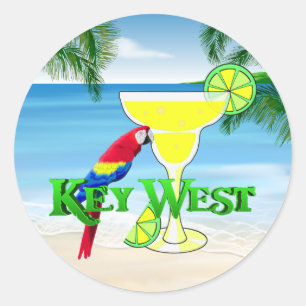 Sticker Rond Key West Margarita