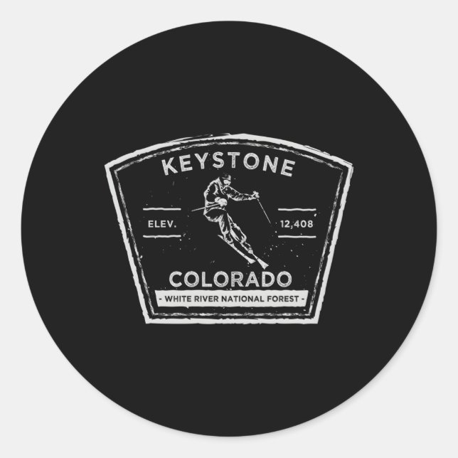 Sticker Rond Keystone Colorado (Devant)