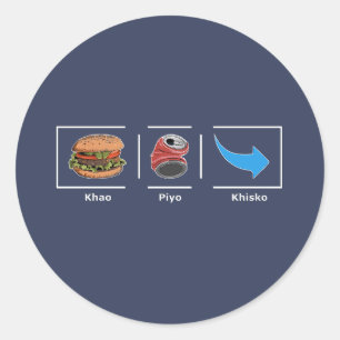 Sticker rond Khao Piyo Khisko