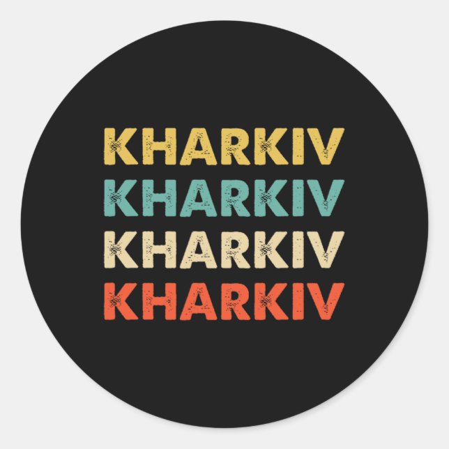 Sticker Rond Kharkiv Ukraine  (Devant)