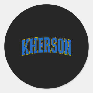 Sticker Rond Kherson Ukraine Amoureux Patriotique Fier Ukrainie