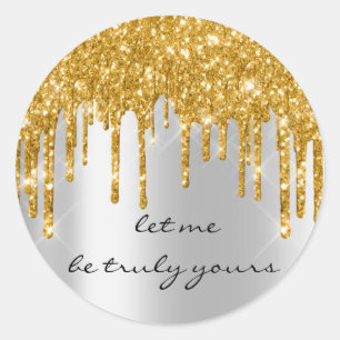 Sticker Rond Kibibi Soyons ... Lecteurs d'argent Gold de l'entr