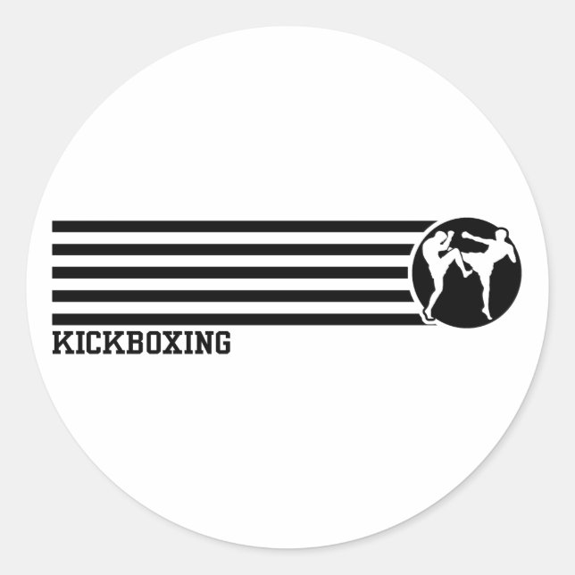 Sticker Rond Kickboxing (Devant)