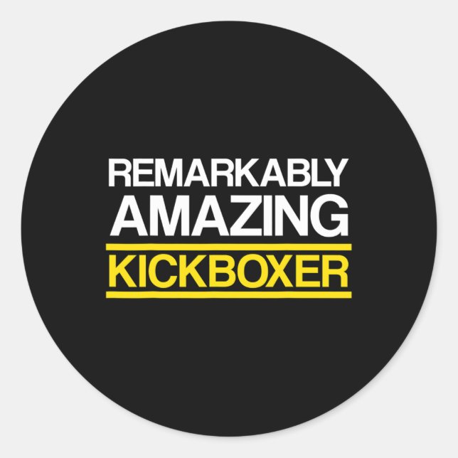 Sticker Rond Kickboxing Amazing Kick Boxing Workout  (Devant)