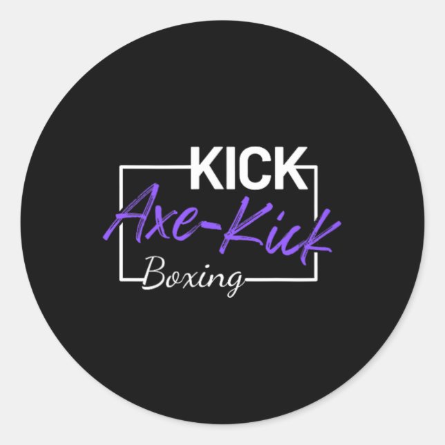 Sticker Rond Kickboxing Axe Kick  (Devant)
