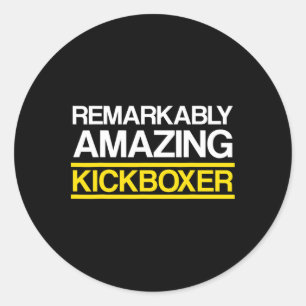Sticker Rond Kickboxing Entraînement de kick boxing incroyable 