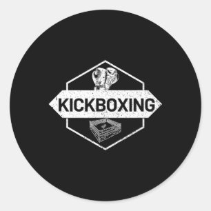 Sticker Rond Kickboxing sur le ring