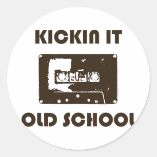 Sticker Rond Kickin il vieille école