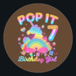 Sticker Rond Kid Pop It 7th Birthday Girl 7 année anniversaire<br><div class="desc">Enfant Pop It 7th Birthday Girl 7 année anniversaire fille cadeau d'anniversaire. Un cadeau parfait pour votre père, maman, papa, hommes, femmes, amis et membres de la famille le jour de Thanksgiving, Noël, Fête des mères, Fête des pères, 4 juillet, 1776 Jour indépendant, Fête des anciens combattants, Fête de l'Halloween,...</div>
