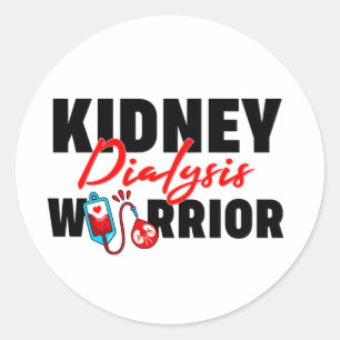Sticker Rond Kidney Dialysis Warrior Kidney Recipient