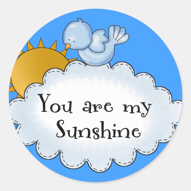 Sticker Rond Kid's Bird Sun Tu es mon soleil (Devant)