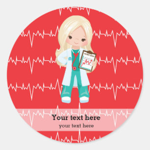 Sticker Rond Kids Doctor