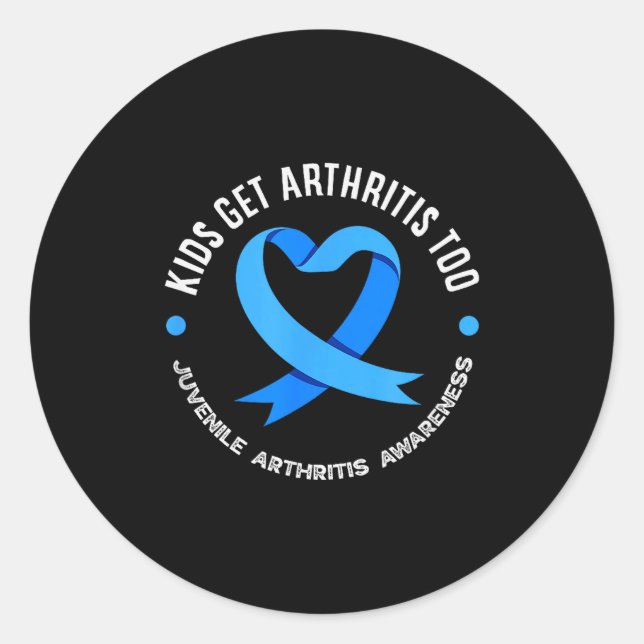 Sticker Rond Kids Get Arthritis Too Juvenile Arthritis Awarenes (Devant)