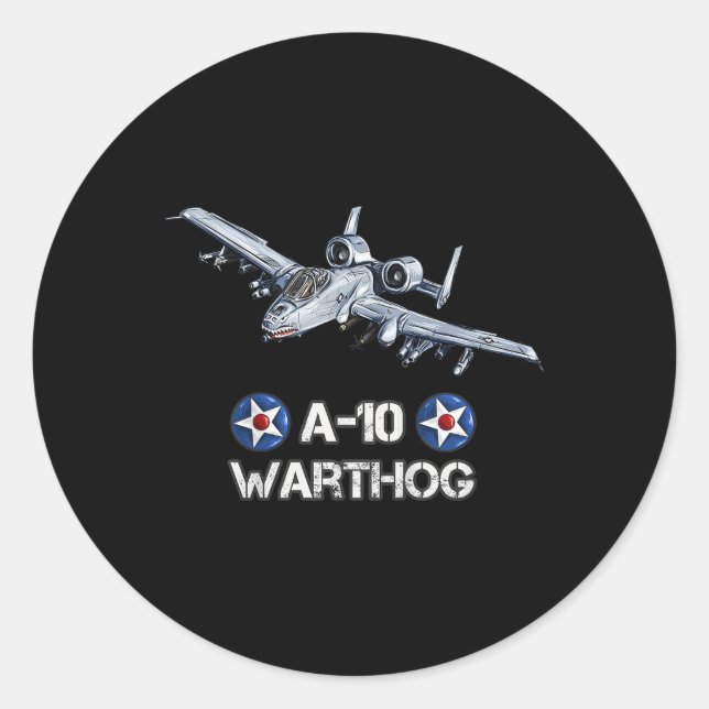 Sticker Rond Kids World War 2 F6f Hellcat Fighter Avion (Devant)