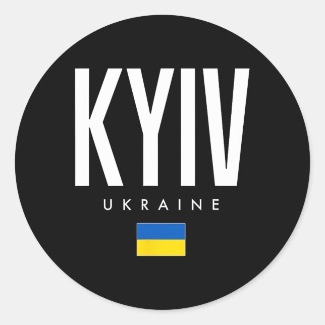 Sticker Rond Kiev Ukraine 1  (Devant)