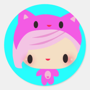 Sticker Rond Kiki-Chan