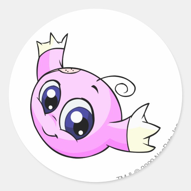 Sticker Rond Kiko rose (Devant)