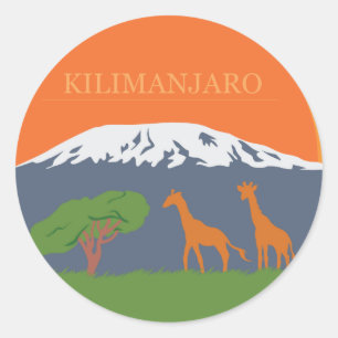 Sticker Rond Kilimanjaro