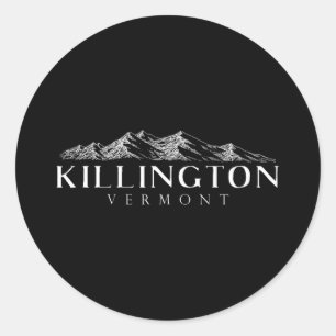 Sticker Rond Killington Gift Chemise Vermont Pour Ski D'Hiver