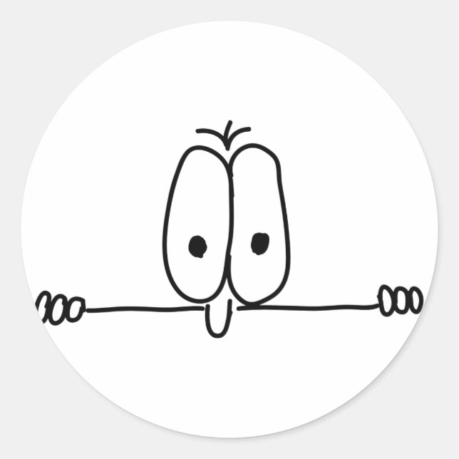 Sticker Rond Kilroy Était Là. (Devant)