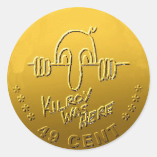 Sticker Rond Kilroy Était Là.