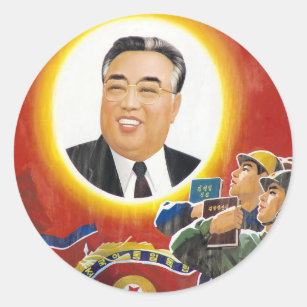 Sticker Rond Kim Il Sung